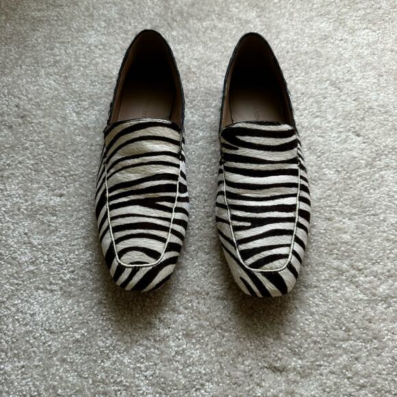 Banana Republic Black and White Zebra Pattern Loafers - Picture 2 of 3
